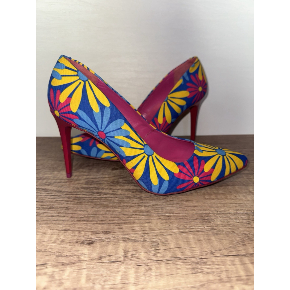 Agatha Ruiz De La Prada Daisy Floral Stiletto Heels Mod Pop Art Pumps EU 40